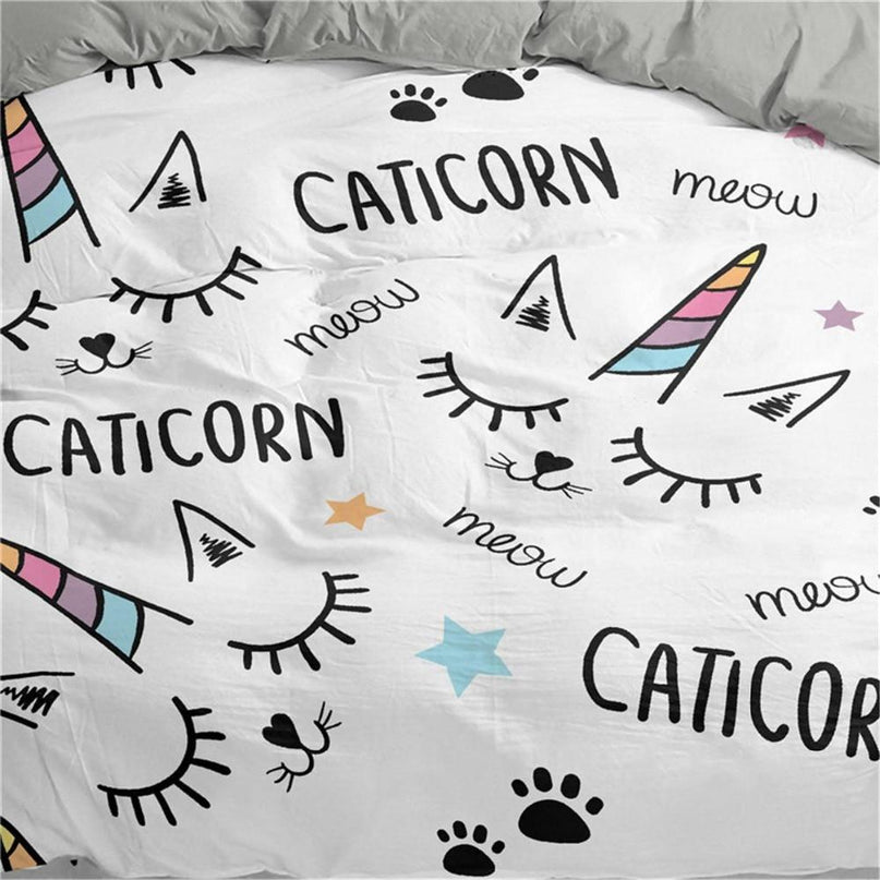 Cat Unicorn Bed Set