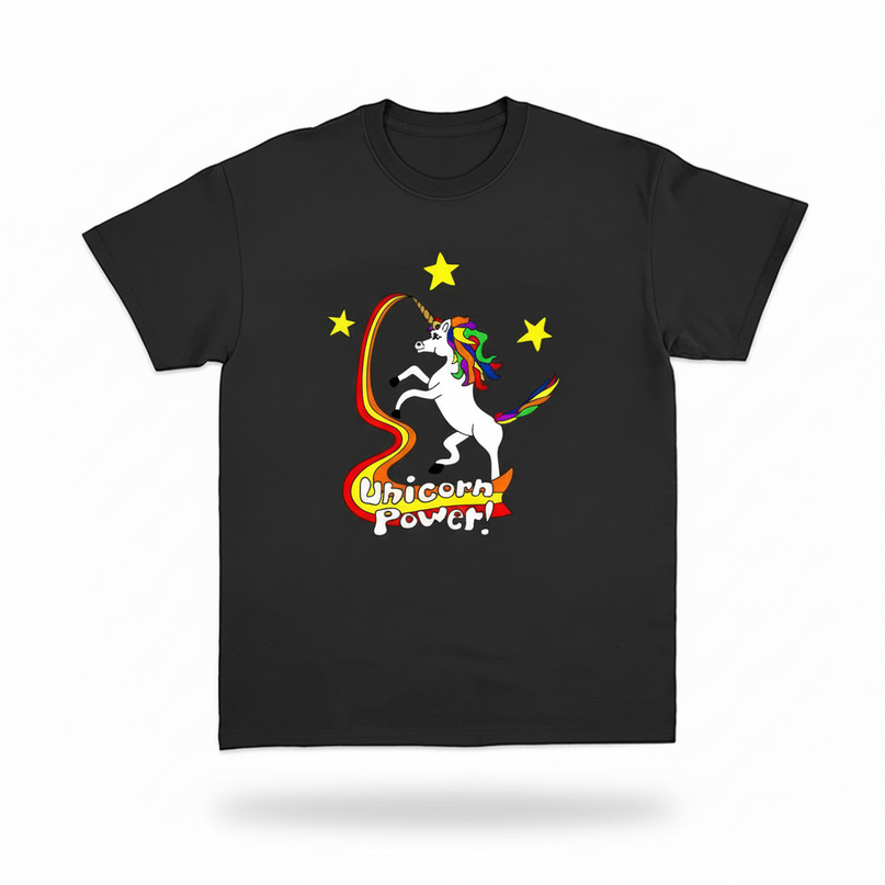 pumpkin unicorn shirt - white-bg