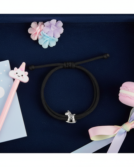 black unicorn bracelet - flat-lay