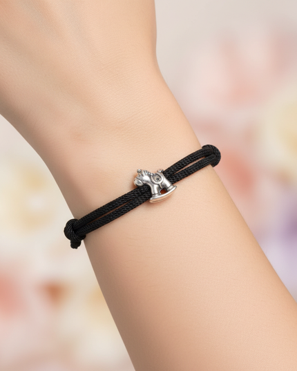 black unicorn bracelet - in-use