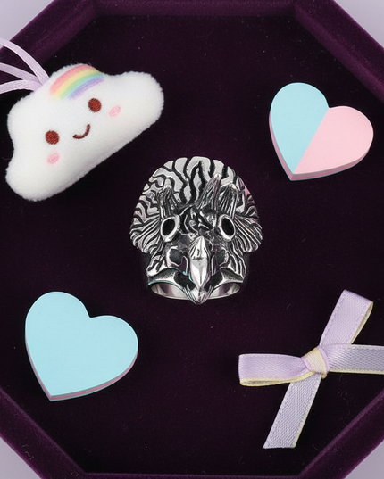 punk unicorn ring - flat-lay
