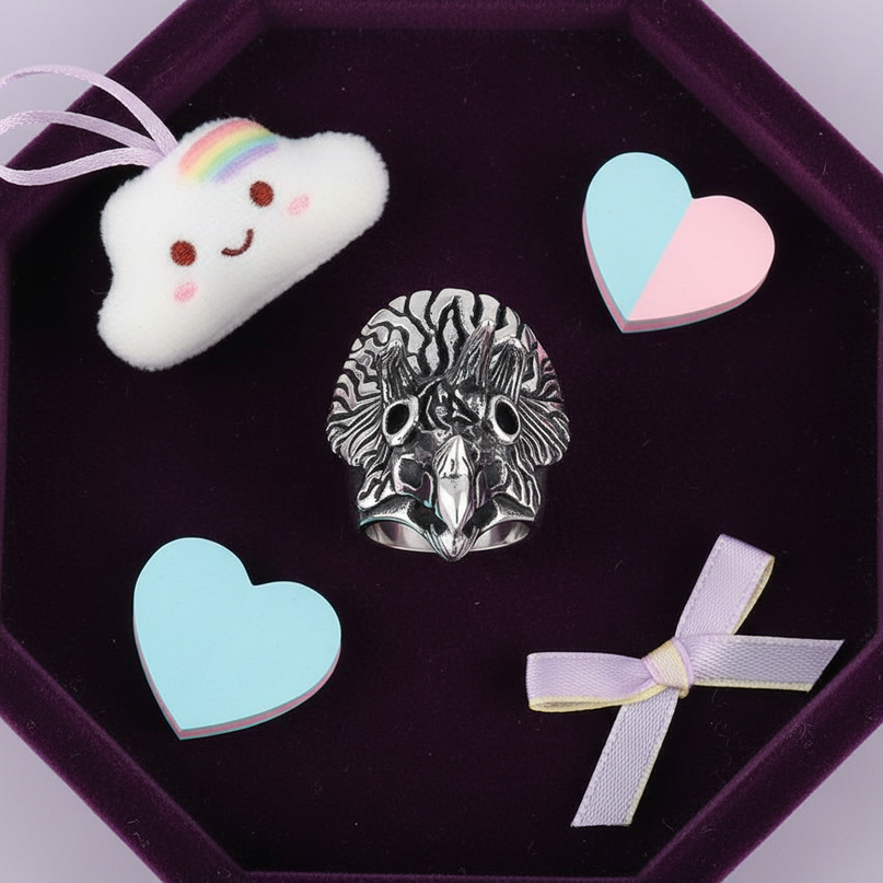 punk unicorn ring - flat-lay