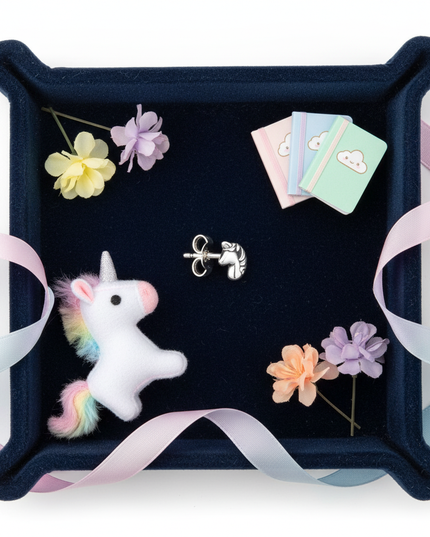 pure unicorn earrings - flat-lay