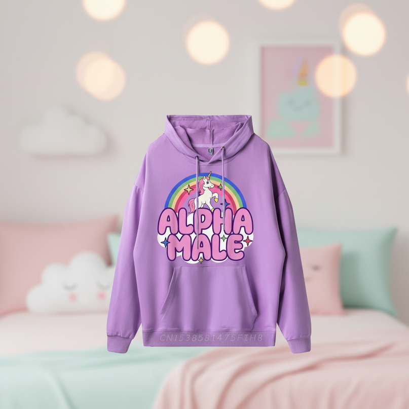 purple alpha male funny hoodie - lifestyle