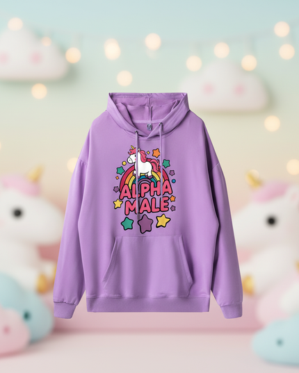 purple alpha male hoodie - lifestyle