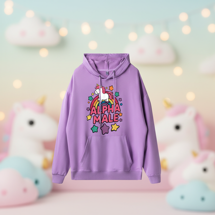 purple alpha male hoodie - lifestyle