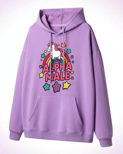 purple alpha male hoodie - white-bg