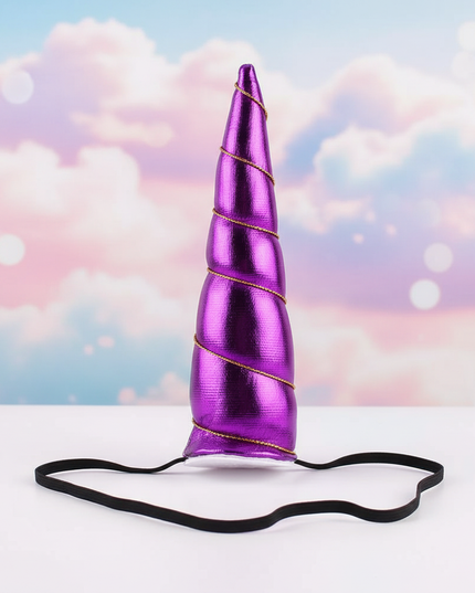 purple elastic unicorn horn - lifestyle