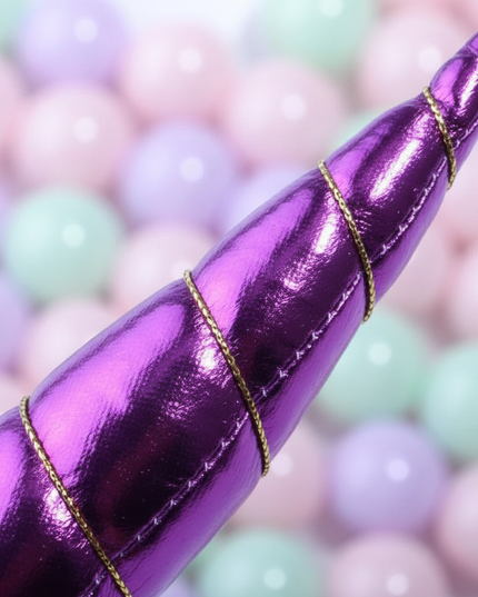 purple felt unicorn horn set - detail