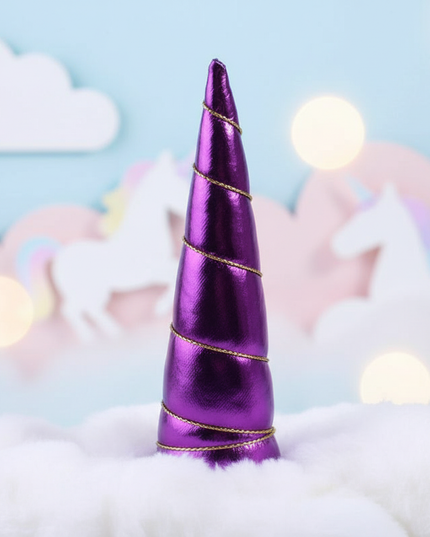 purple felt unicorn horn set - lifestyle