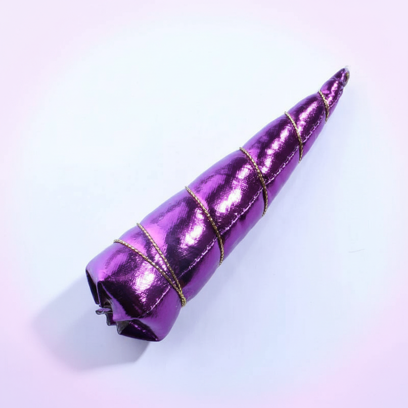 purple felt unicorn horn set - white-bg