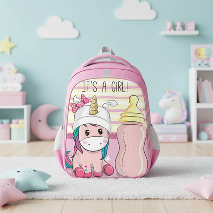 purple kawaii unicorn backpack - lifestyle