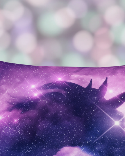 purple stardust unicorn bedding - detail