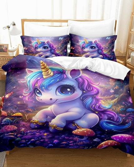 purple twin pegasus floral bedding - lifestyle