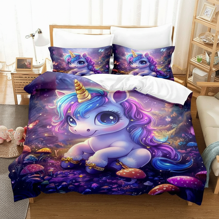 purple twin pegasus floral bedding - lifestyle