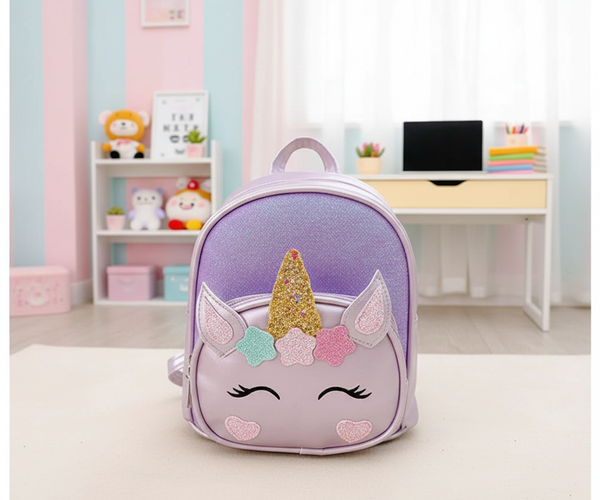 Purple Unicorn Backpack for Girls