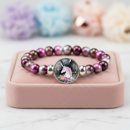 purple unicorn bracelet - lifestyle