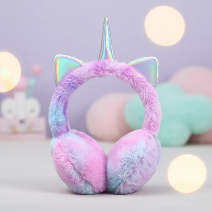 purple unicorn earmuffs - lifestyle