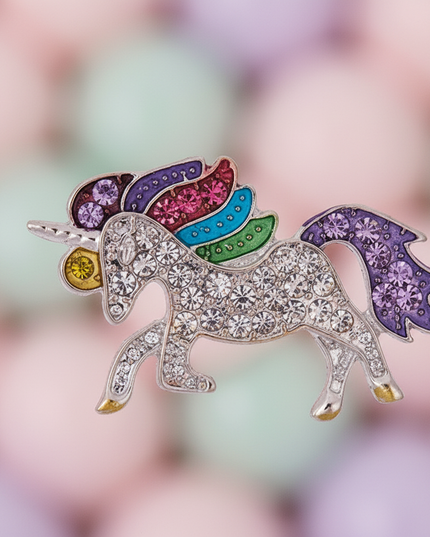 purple unicorn earrings - detail
