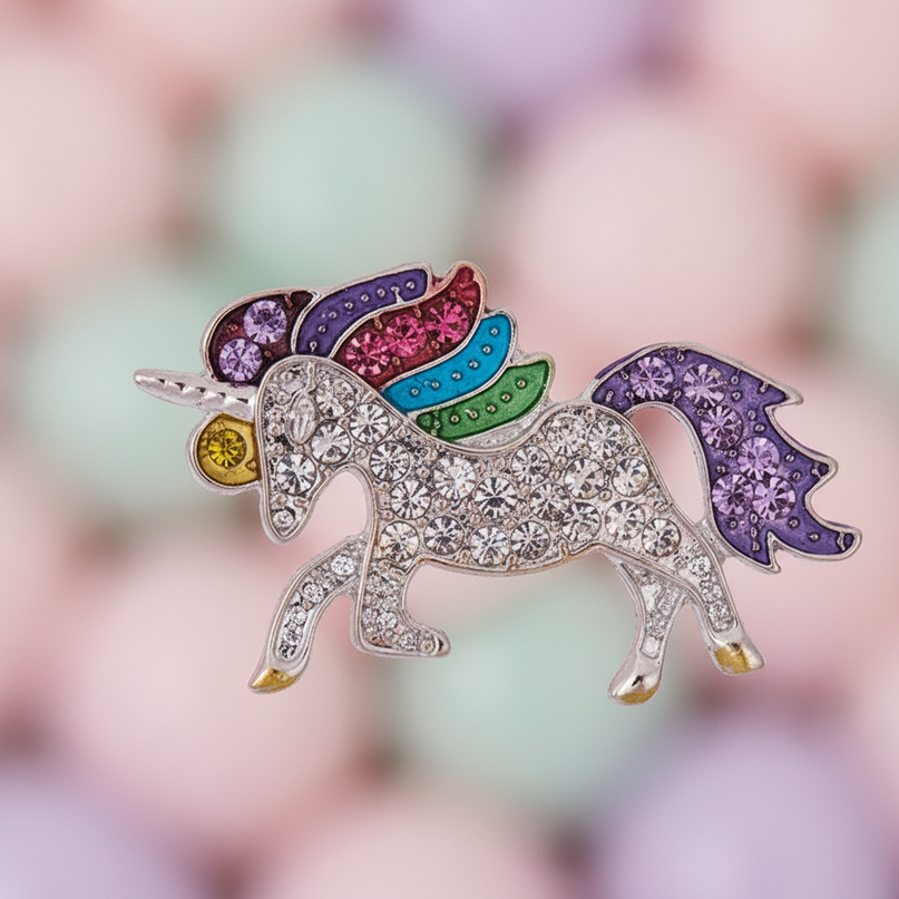purple unicorn earrings - detail