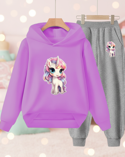 purple unicorn hoodie - lifestyle