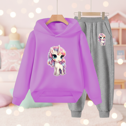purple unicorn hoodie - lifestyle