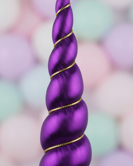 purple unicorn horn cosplay prop - detail