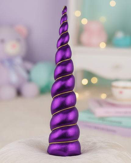 purple unicorn horn cosplay prop - lifestyle