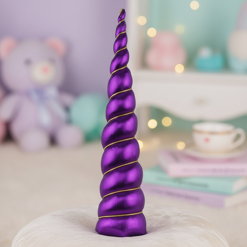 purple unicorn horn cosplay prop - lifestyle