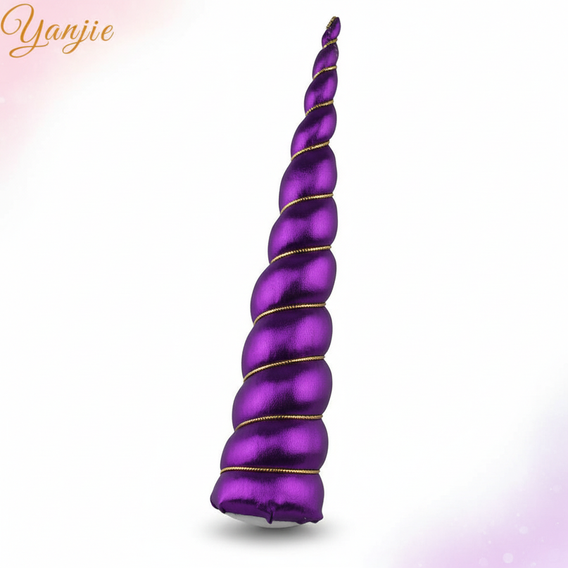 purple unicorn horn cosplay prop - white-bg