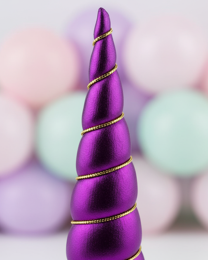 purple unicorn horn craft set - detail