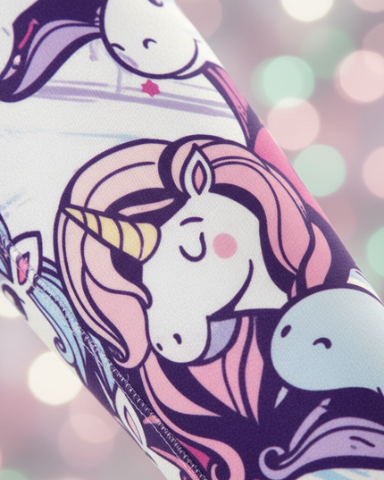 purple unicorn leggings - detail