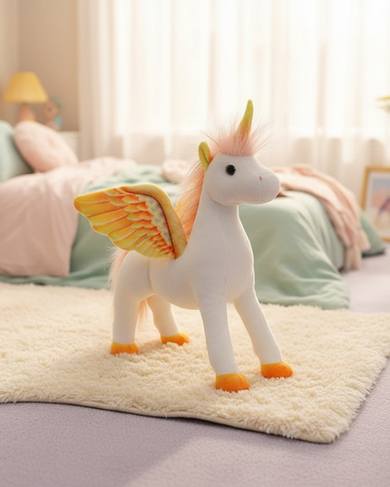 purple unicorn plush toy - lifestyle