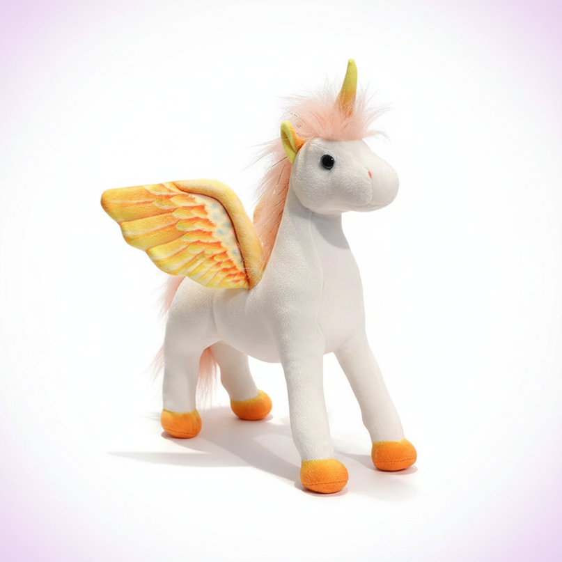 purple unicorn plush toy - white-bg