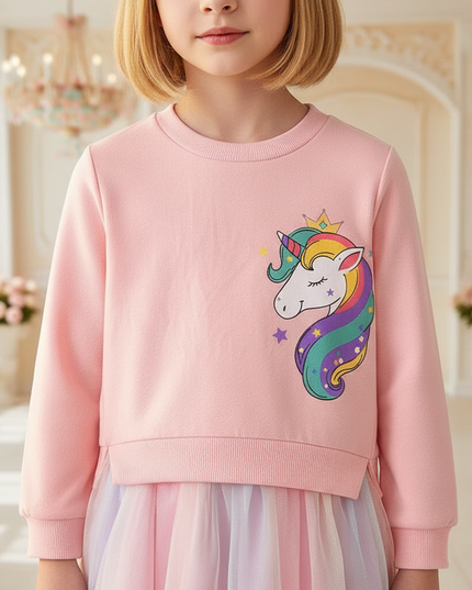 purple unicorn rainbow tutu dress - detail