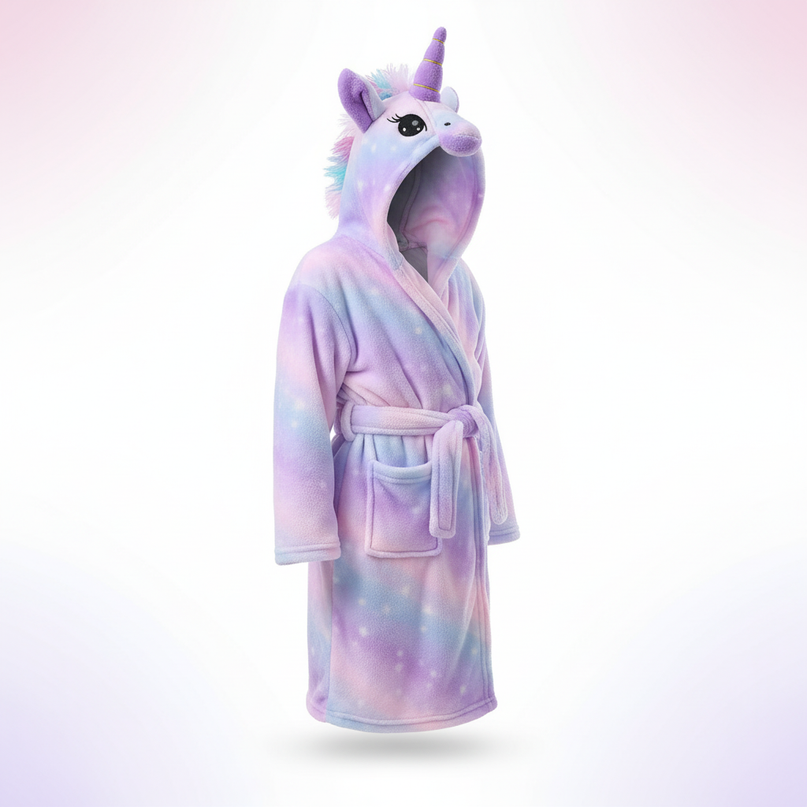 purple unicorn robe - white-bg