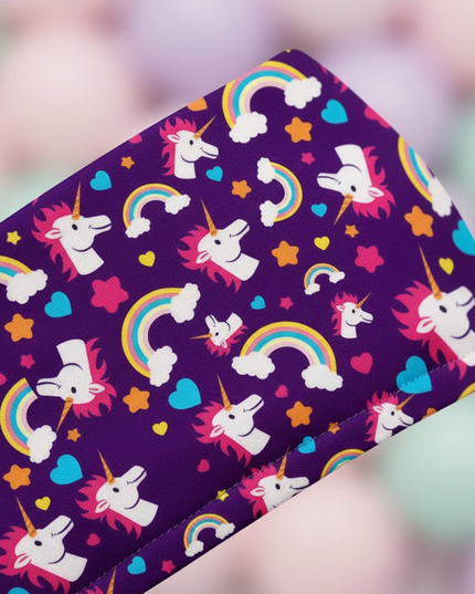 purple unicorn sport headband - detail