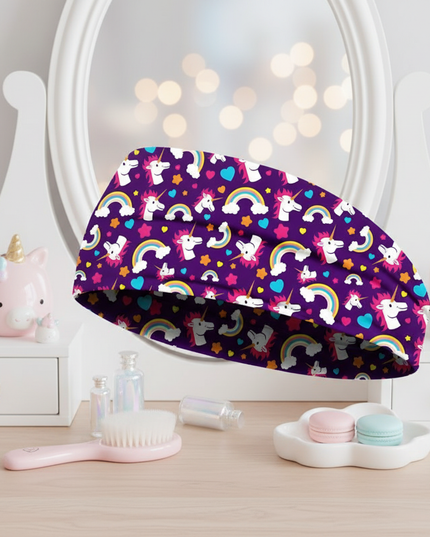 purple unicorn sport headband - lifestyle