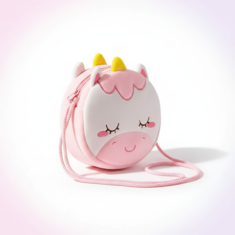 purse for girls with unicorn - white-bg
