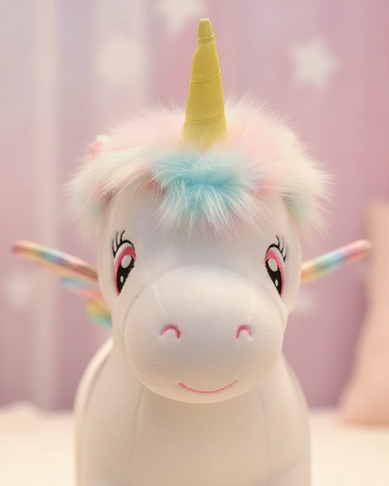 rainbow angel unicorn plush - detail