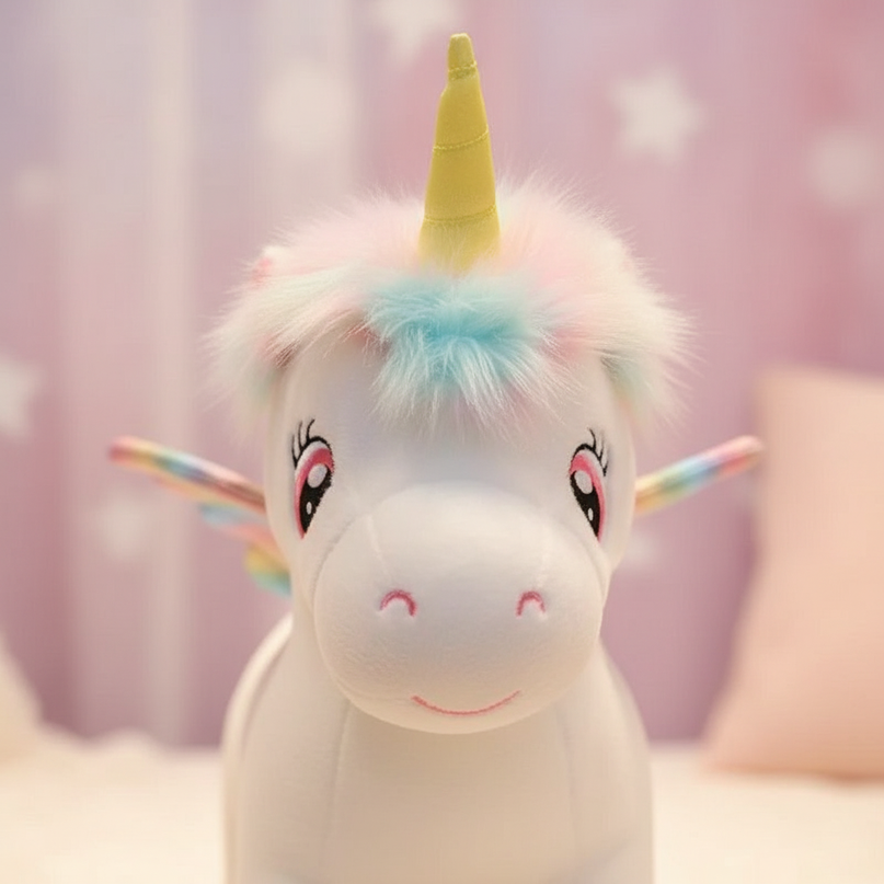 rainbow angel unicorn plush - detail