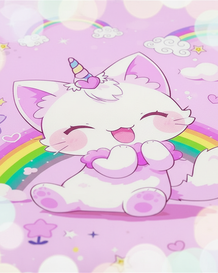rainbow caticorn bedding - detail