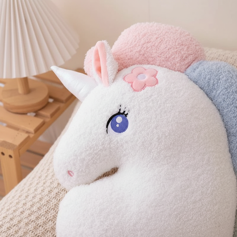 rainbow cloud plush pillow - detail