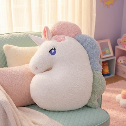 rainbow cloud plush pillow - lifestyle