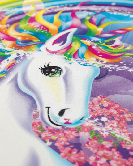 rainbow garden magical unicorn bedding - detail
