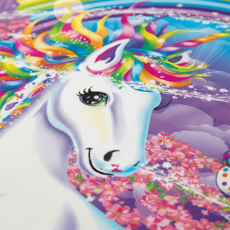 rainbow garden magical unicorn bedding - detail