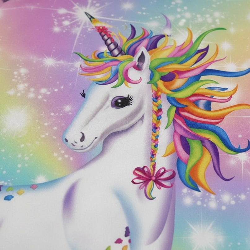 rainbow mama baby unicorn bedding - detail