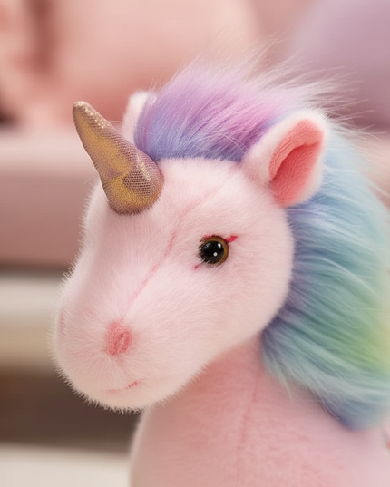 rainbow plush unicorn - detail