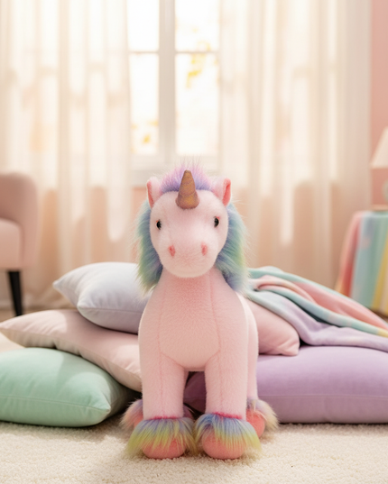 rainbow plush unicorn - lifestyle