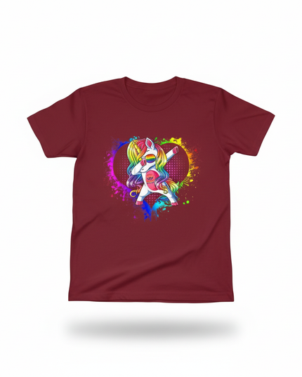 rainbow pride unicorn shirt - white-bg